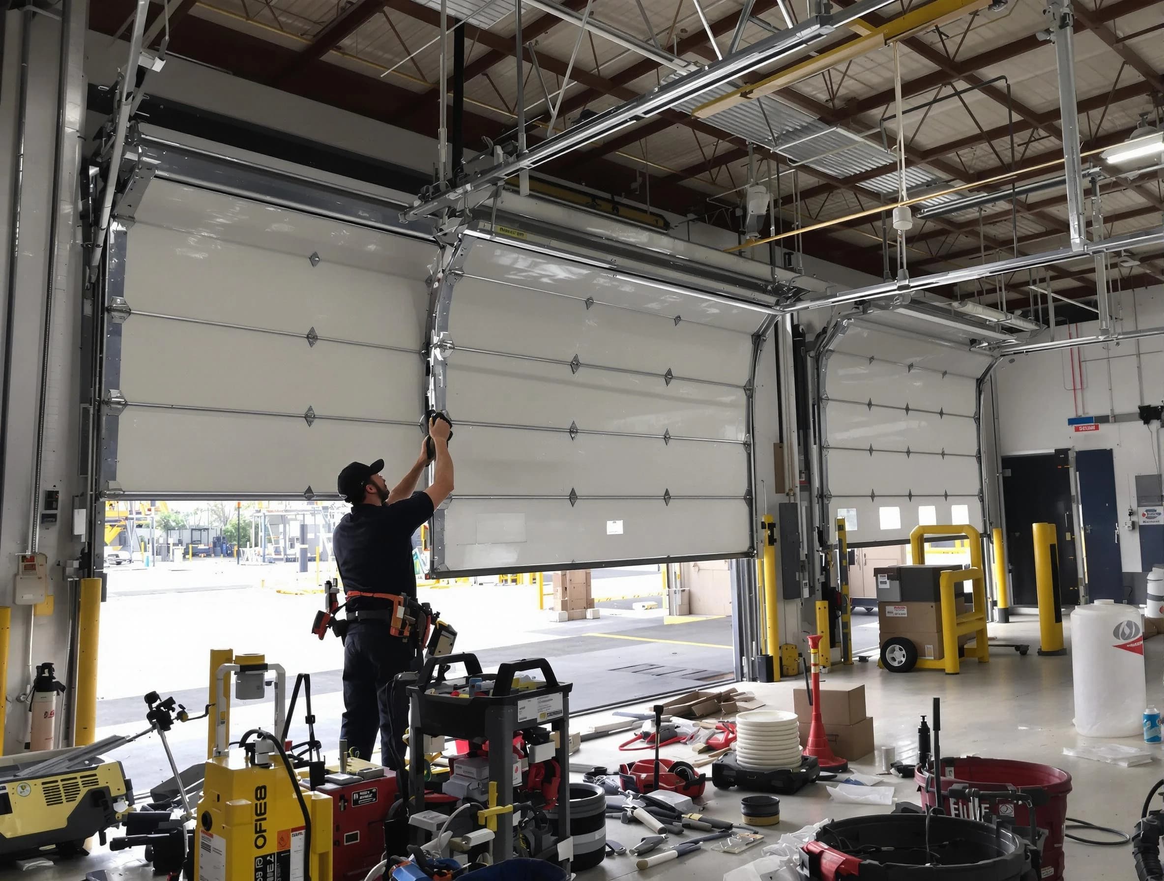 Decatur Garage Door Repair technician performing commercial garage door repair in Decatur