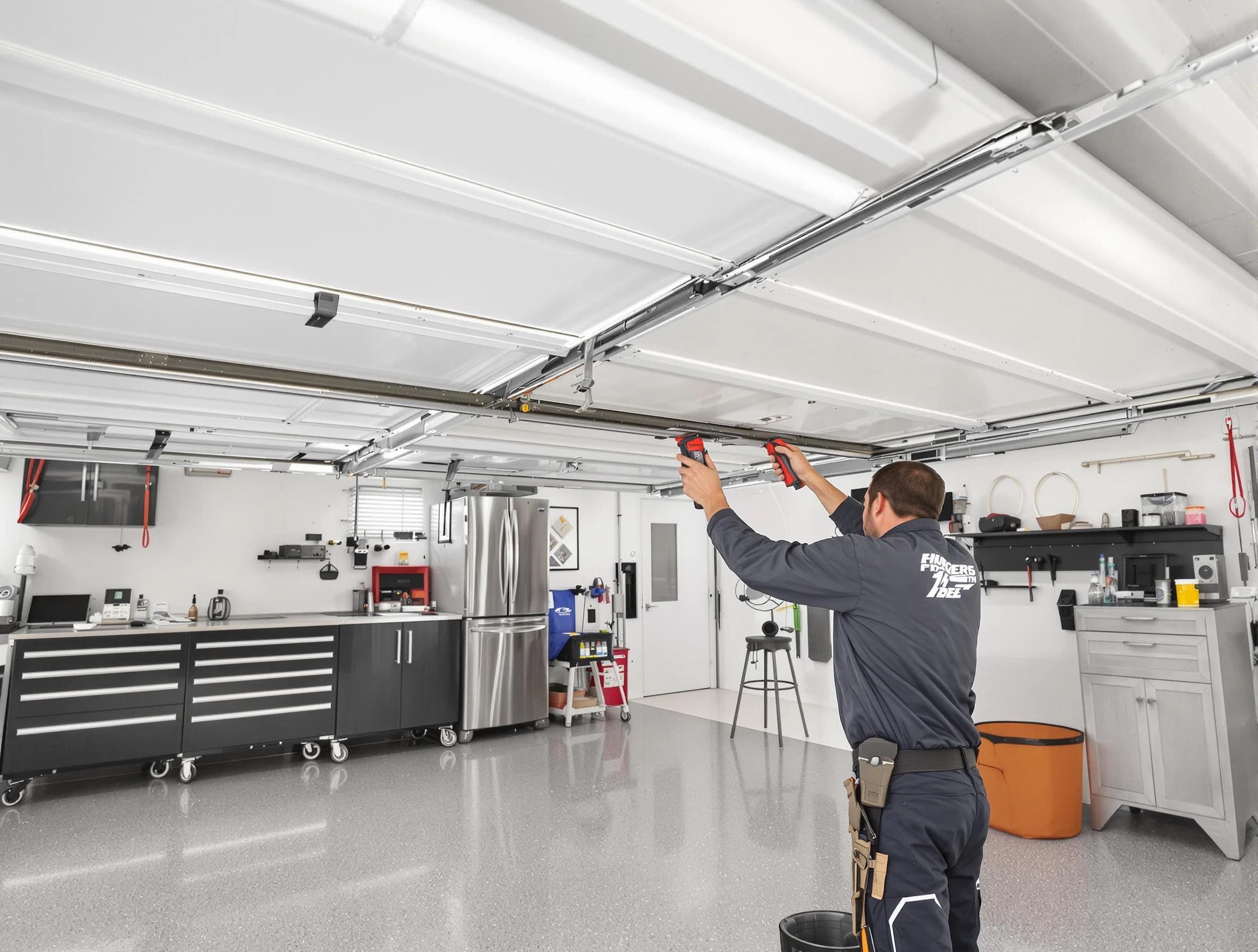 Overhead garage door repair service by Decatur Garage Door Repair in Decatur