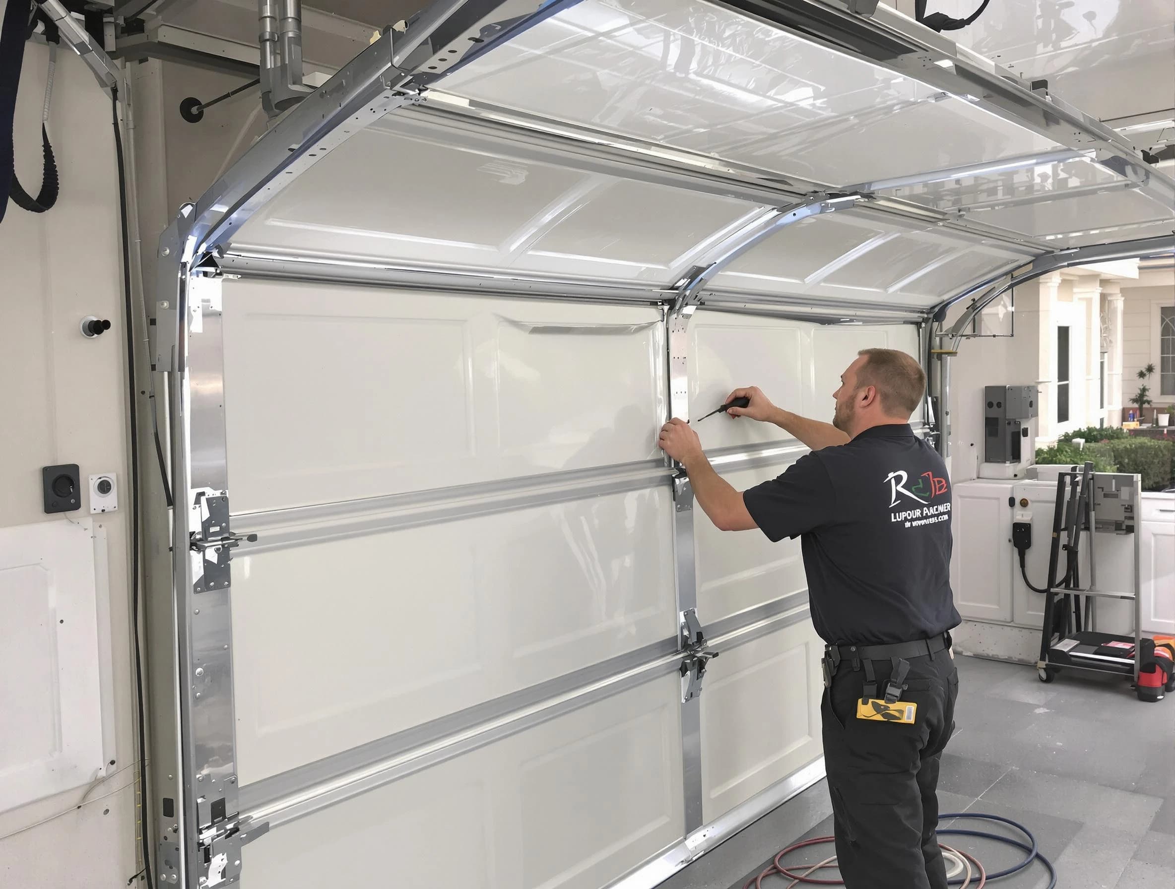 Decatur Garage Door Repair professional performing panel repair in Decatur