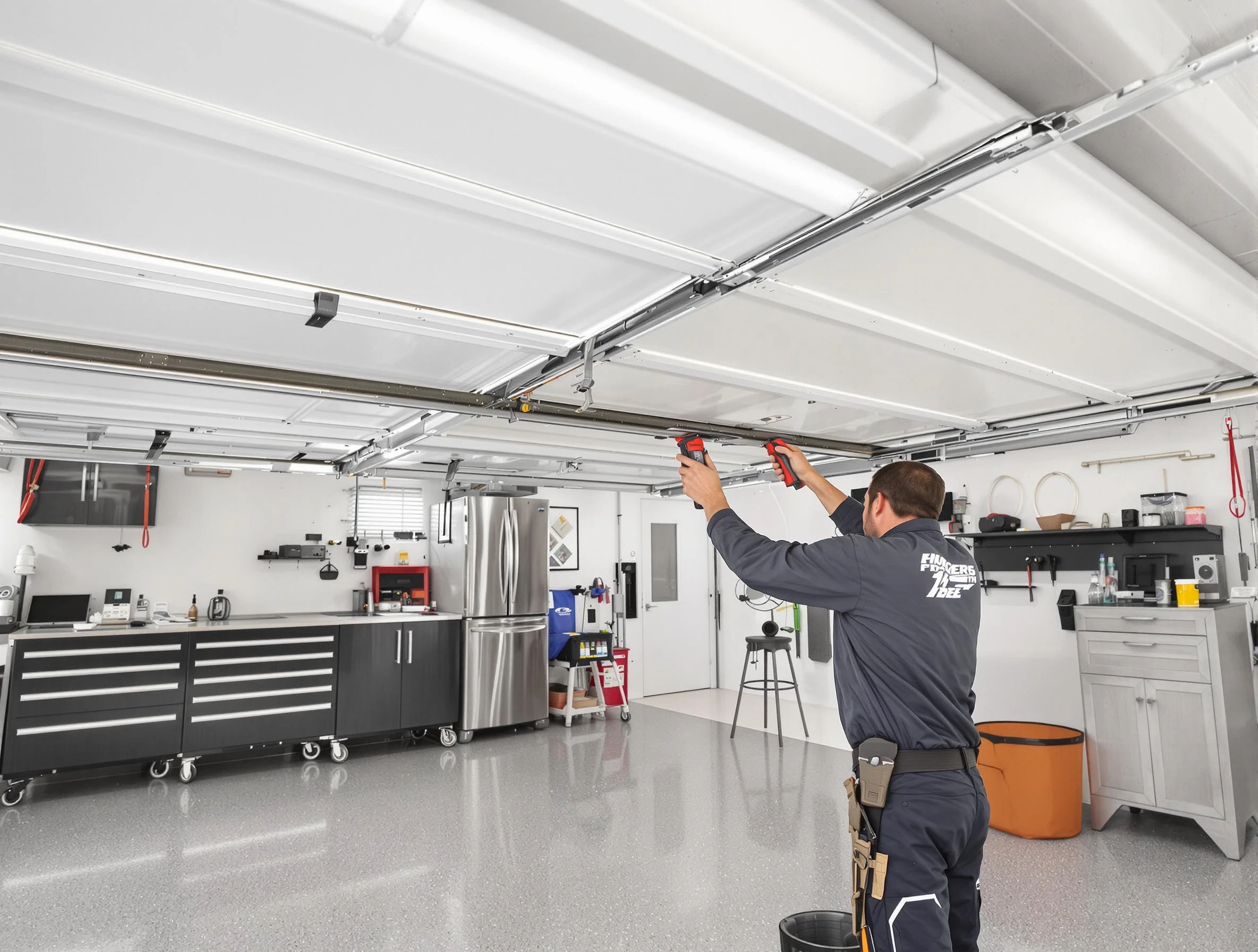 Overhead garage door repair service by Decatur Garage Door Repair in Decatur